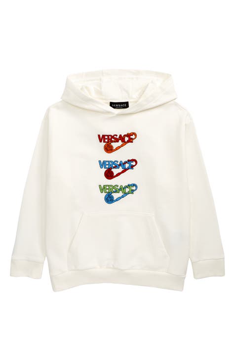 Versace Kids' Safety Pin Graphic Hoodie Nordstrom