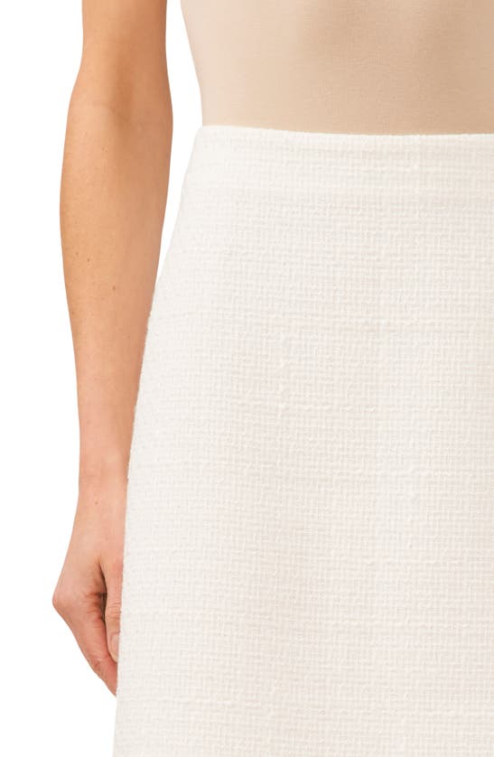 Shop Cece Tweed Skirt In Ultra White