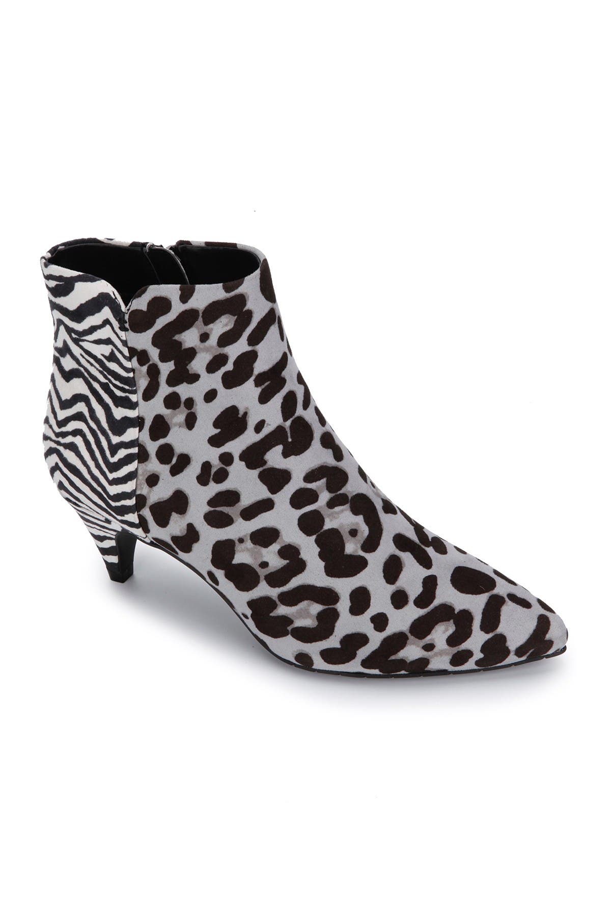 kitten heel leopard print boots