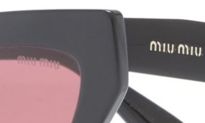 Miu Miu Semi-rimless Rectangle Sunglasses In Dark Violet | ModeSens