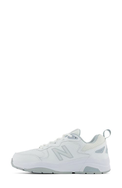 New Balance 857v3 Womens Logo Walking Athletic And Training Shoes In White/cyclone