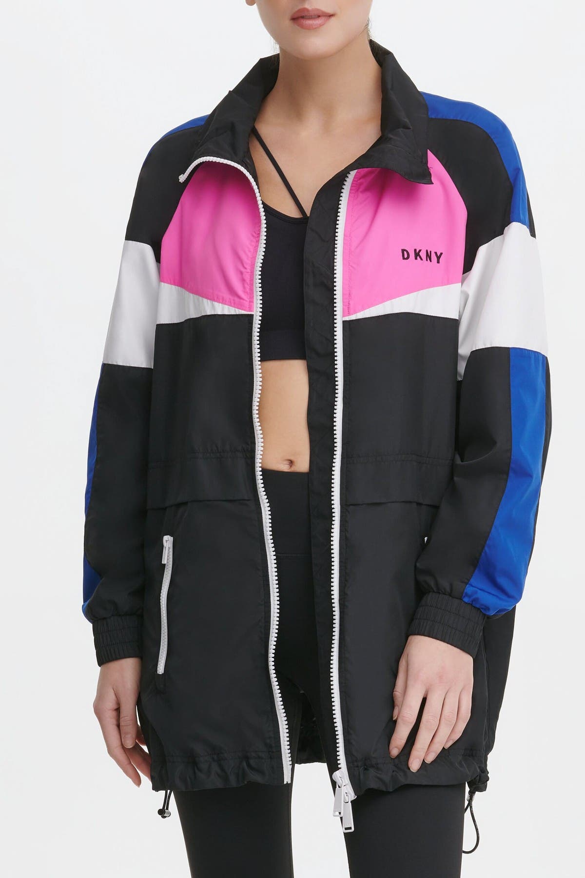 women's color block windbreaker jacket