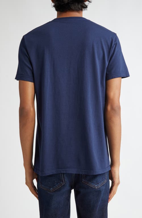 Shop Noah Core Logo Cotton Pocket T-shirt In Navy