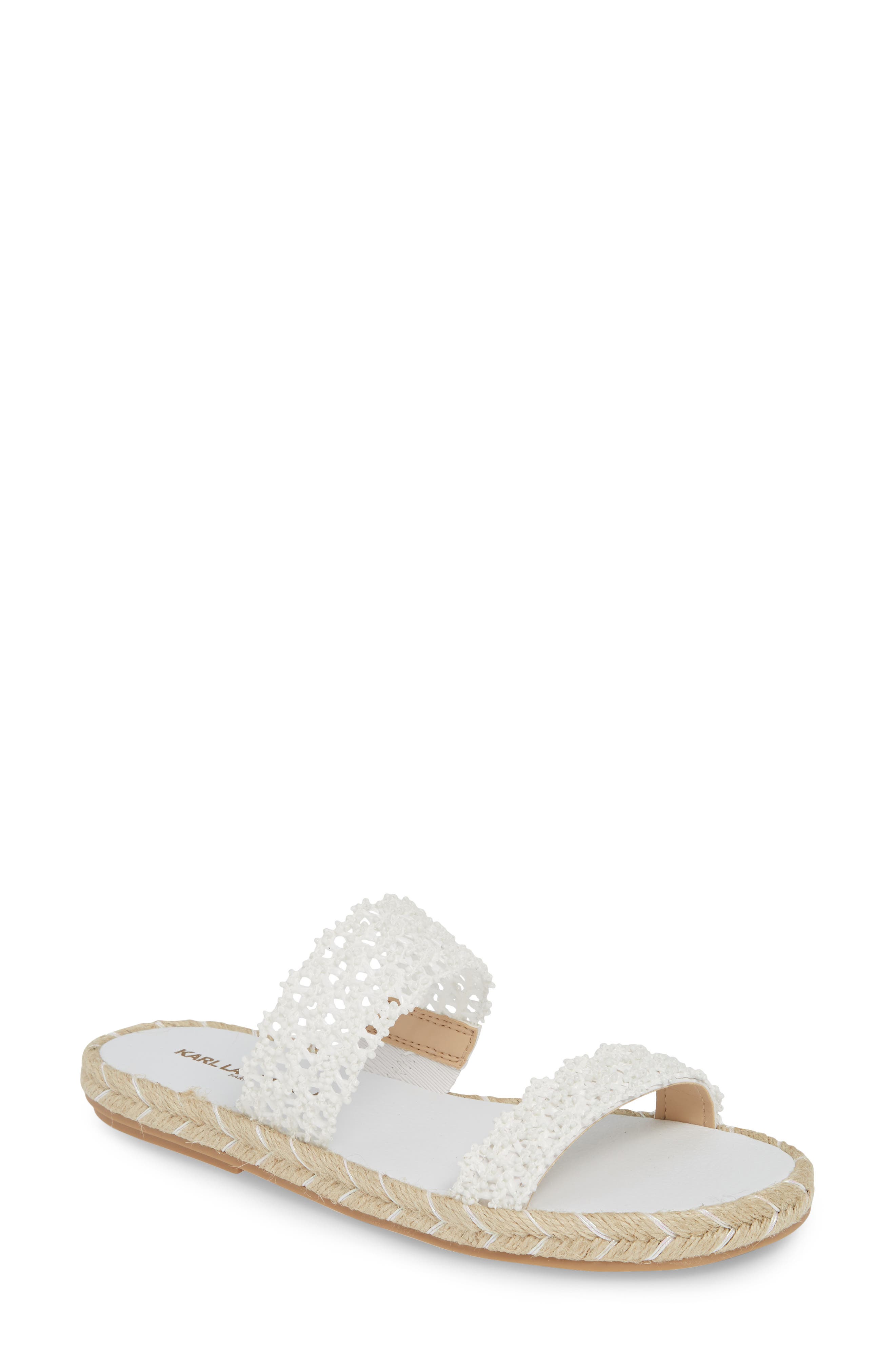 Karl Lagerfeld Paris Nita Slide Sandal, White