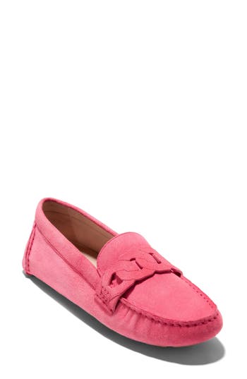 Cole Haan Evelyn Chain Driver Loafer In Pink