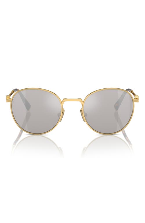 Shop Miu Miu 50mm Round Sunglasses In Gold