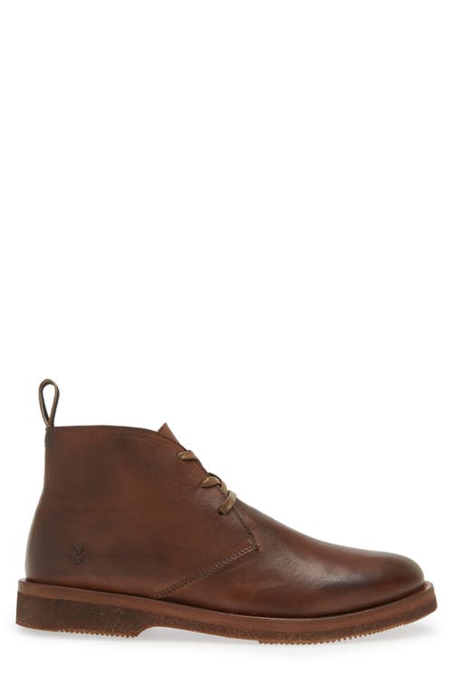 John Varvatos Varick Leather Chukka Boot In Wood Brown