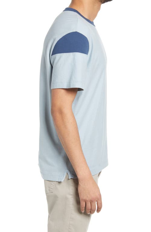 Ag Beckham Colorblock T-shirt In Water Mist/nigh