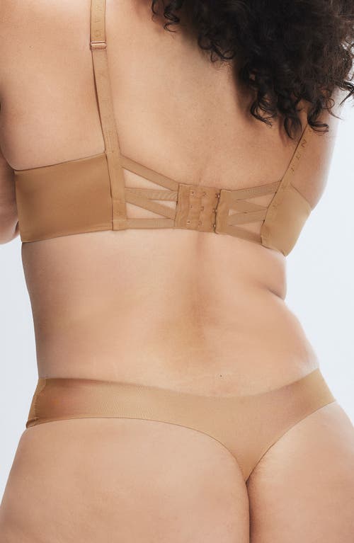 Shop Savage X Fenty Microfiber No-show Thong In Sweet Latte Nude