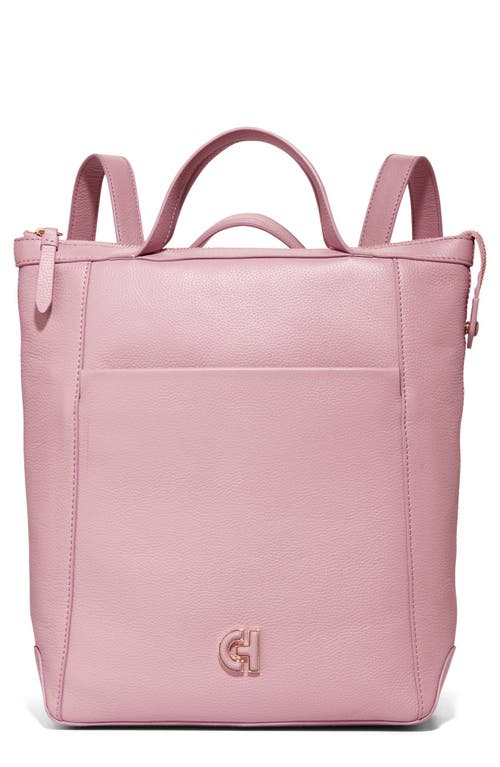 Grand Ambition Small Leather Convertible Backpack in Mauve Shadows