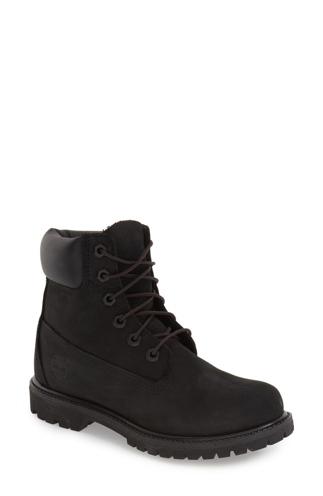timberland black boots 6 inch