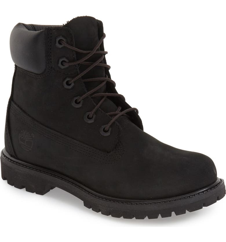 TIMBERLAND 6-Inch Premium Waterproof Boot, Main, color, BLACK NUBUCK LEATHER