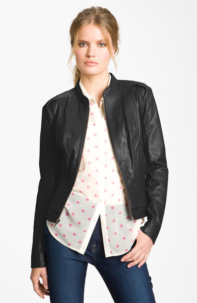 Hinge® Fitted Leather Jacket | Nordstrom