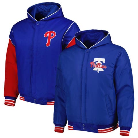 New York Giants JH Design Big & Tall Wool Full-Snap Jacket - Black/Royal