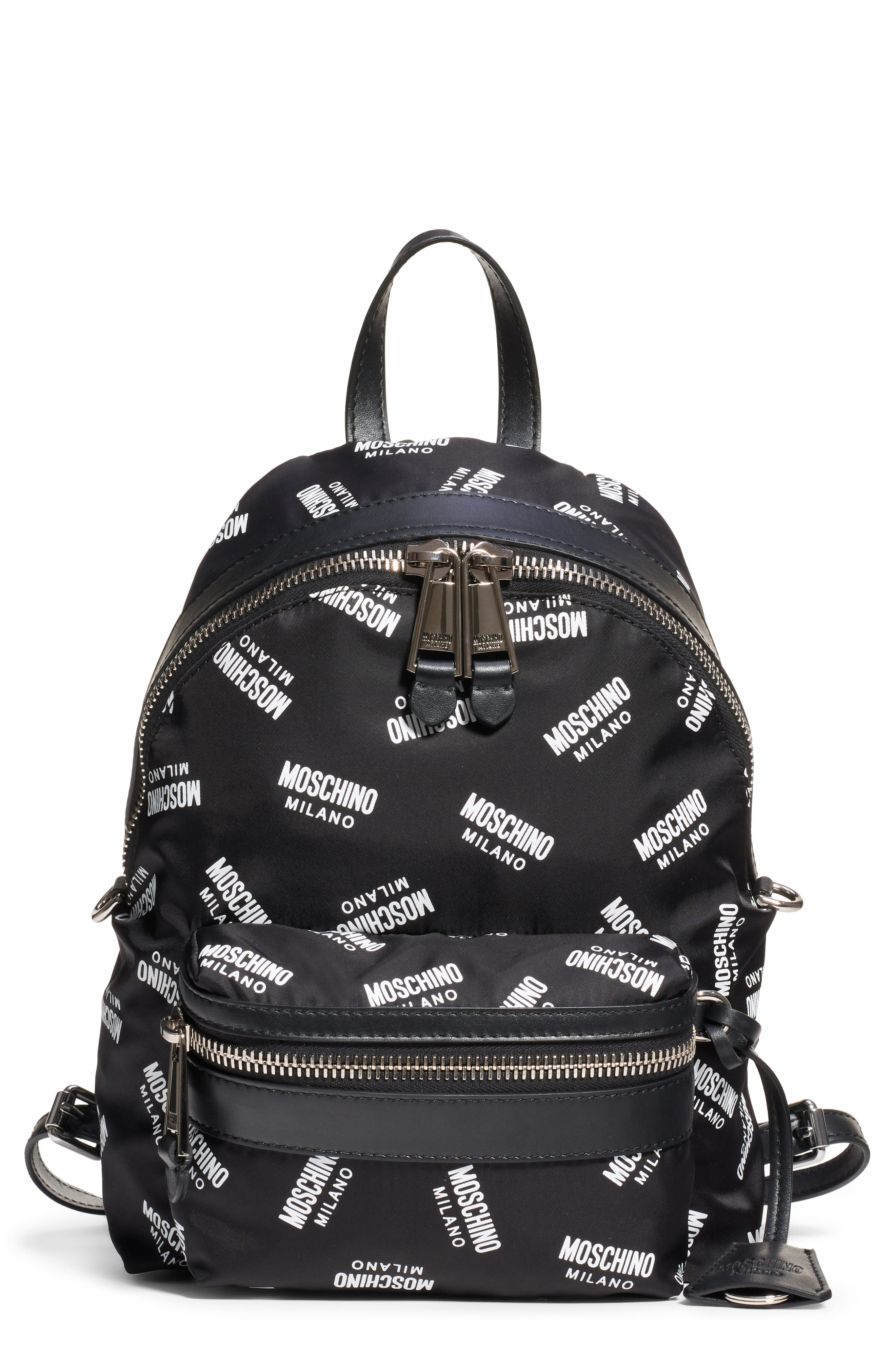 moschino logo backpack
