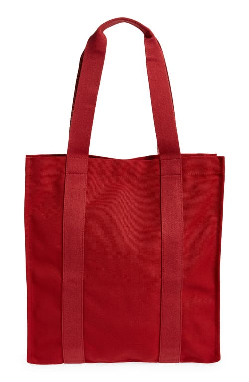 Goodee Bassi Recycled Pet Canvas Market Tote In Red