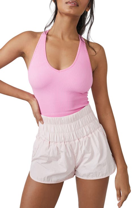 Womens In Disbelief Pink Tailored Shorts