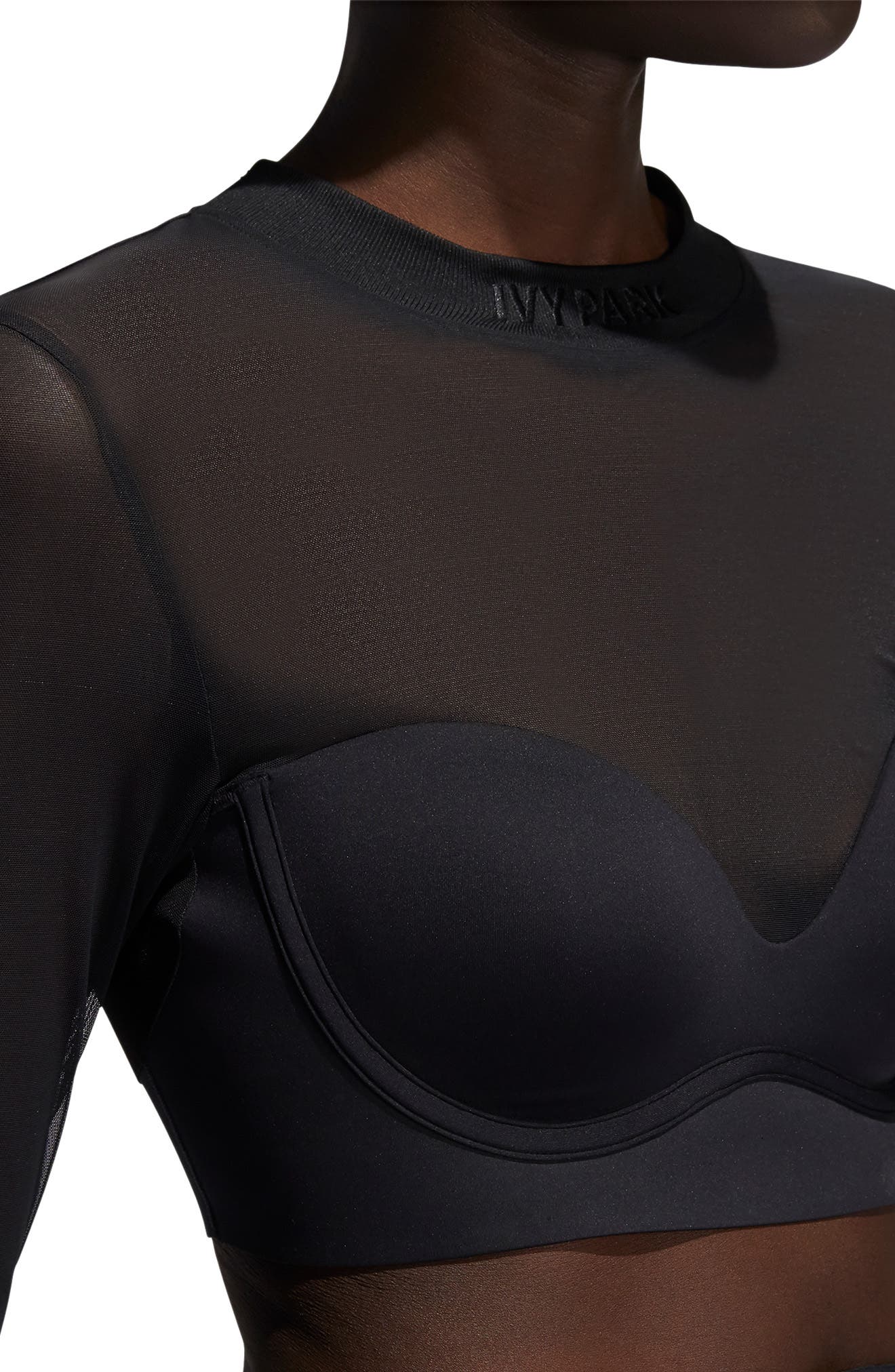 adidas mesh crop top long sleeve