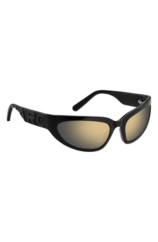 Shop Marc Jacobs 61mm Gradient Cat Eye Sunglasses In Black Grey/ Grey Gold Mirror