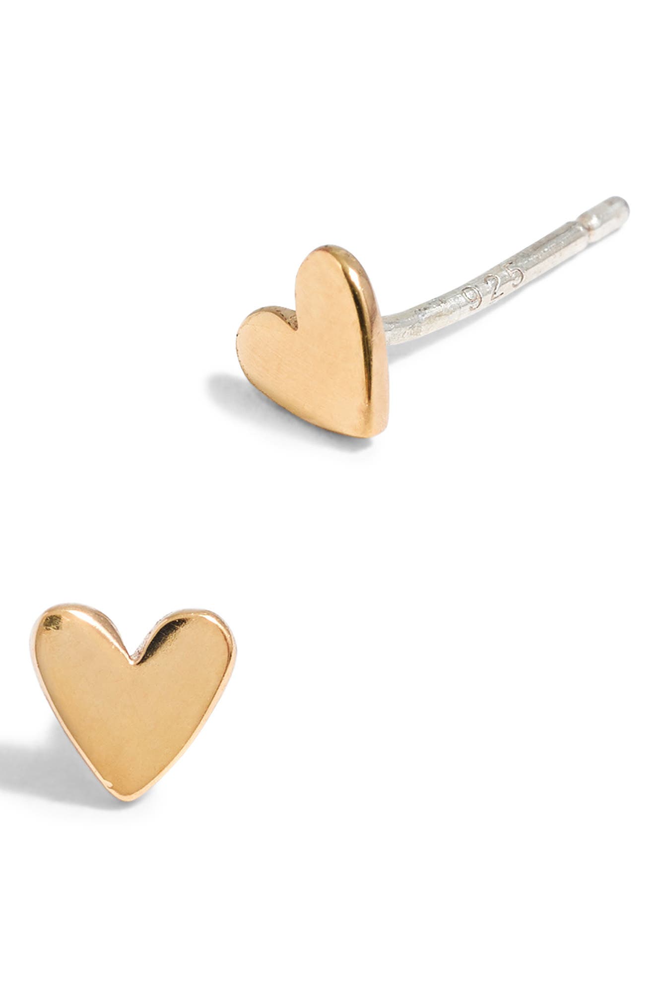 Madewell Vermeil Heart Stud Earrings Nordstrom