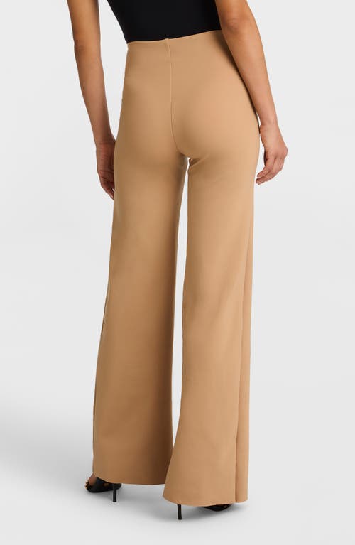 Shop Commando Wide Leg Neoprene Leggings In Camel