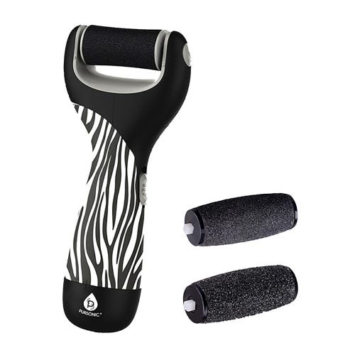 Pursonic Pedi Perfect Foot File Battery Operated Callus Remover Tool In Black