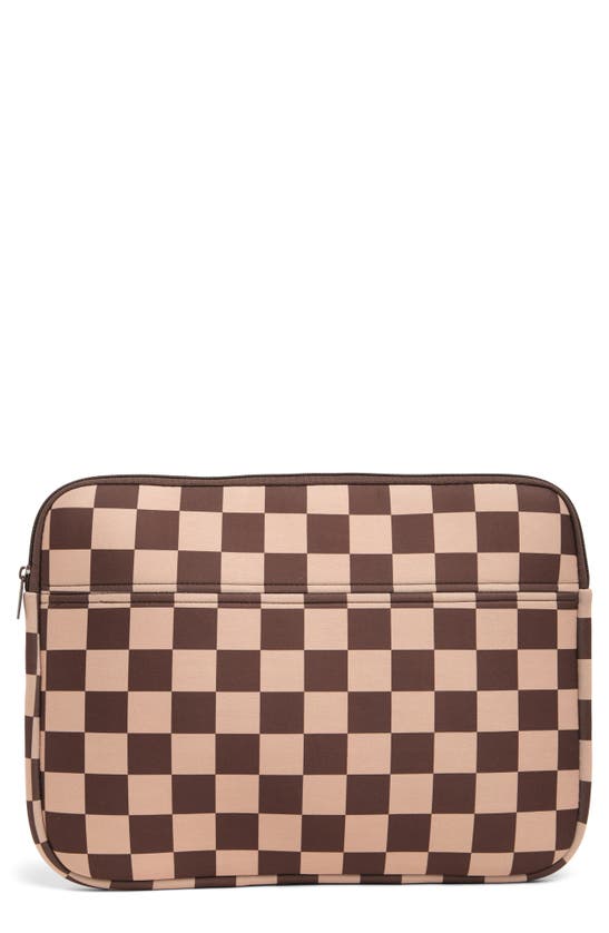 Mytagalongs Check Revival Laptop Cover In Brown Multi