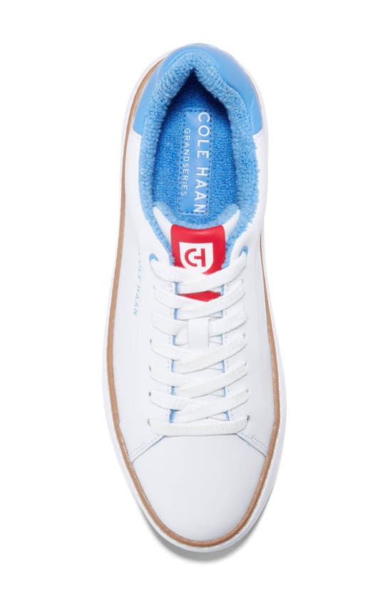 Shop Cole Haan Grandpro Topspin Platform Sneaker In White/ Marina