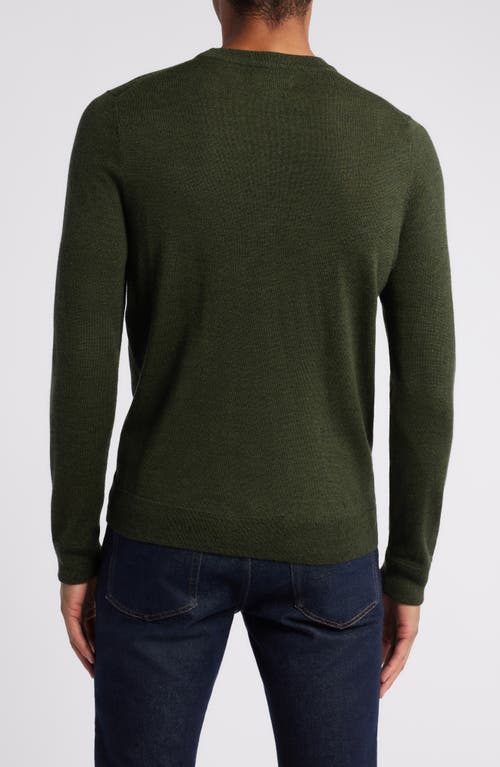 Shop Nordstrom Washable Merino Crewneck Sweater In Green Depths