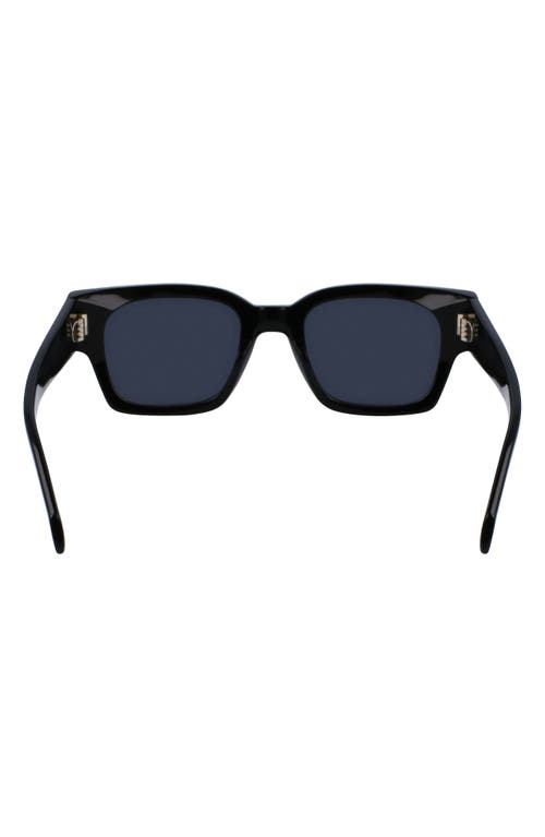 Ferragamo Rivets 52mm Square Sunglasses In Black