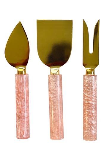 Tiramisu 3-piece Cheese Serving Set In Pink