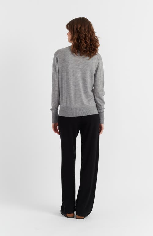 Chinti & Parker Fine-knit Merino Cardigan In Grey