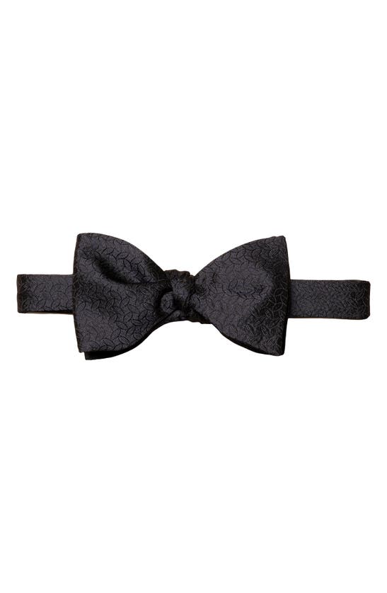 Shop Eton Navy Textured Silk Bow Tie In Dark Blue