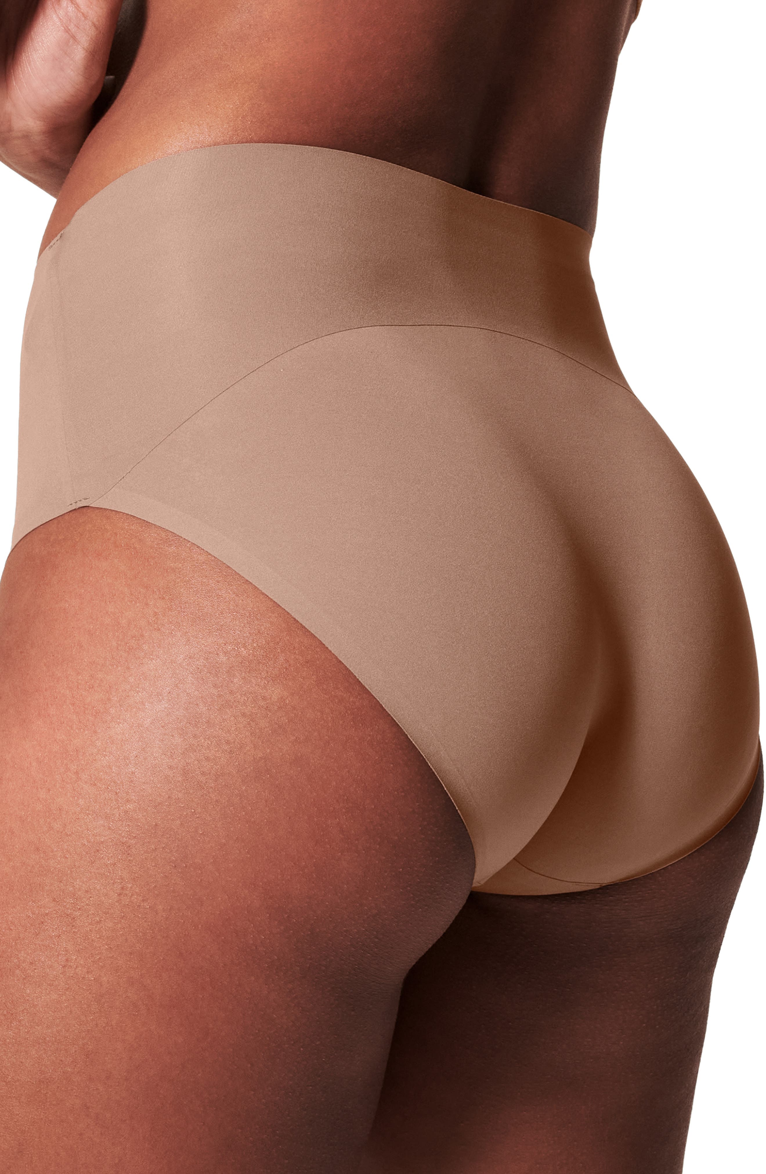 Spanx Undie-tectable lace hipster smoothing briefs in cafe au lait