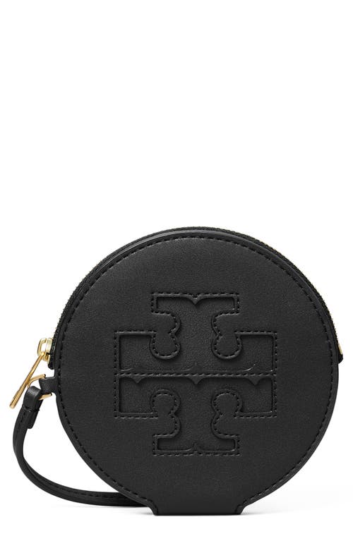 Shop Tory Burch Ella Bio Circle Zip Card Case In Black