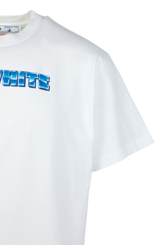 Shop Off-white Blue Metal Arrow Cotton Graphic T-shirt