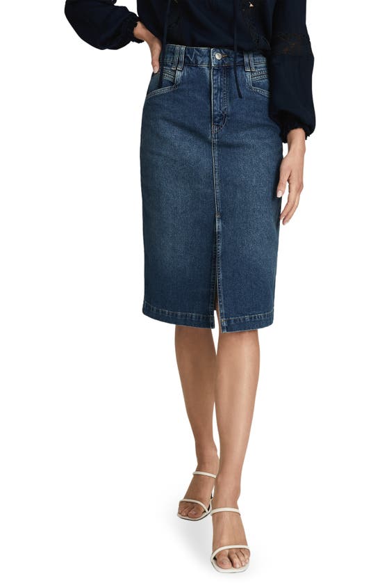 REISS MYLA DENIM PENCIL SKIRT,28813031