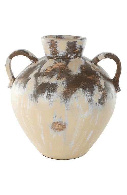 Ginger Birch Studio Cream Ceramic Vase In Cream