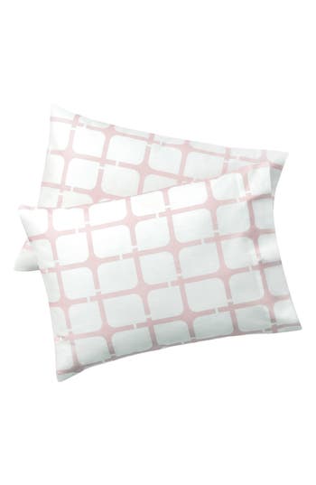 Shop Brooks Brothers Geo Turkish Cotton Pillowcases In Pink