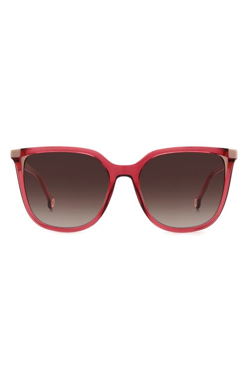 Carolina Herrera 54mm Rectangular Sunglasses In Pink/grey