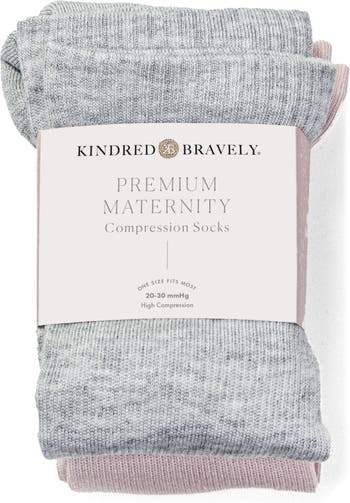 Kindred Bravely Compression Socks Grey/Pink – Baby & Me Maternity