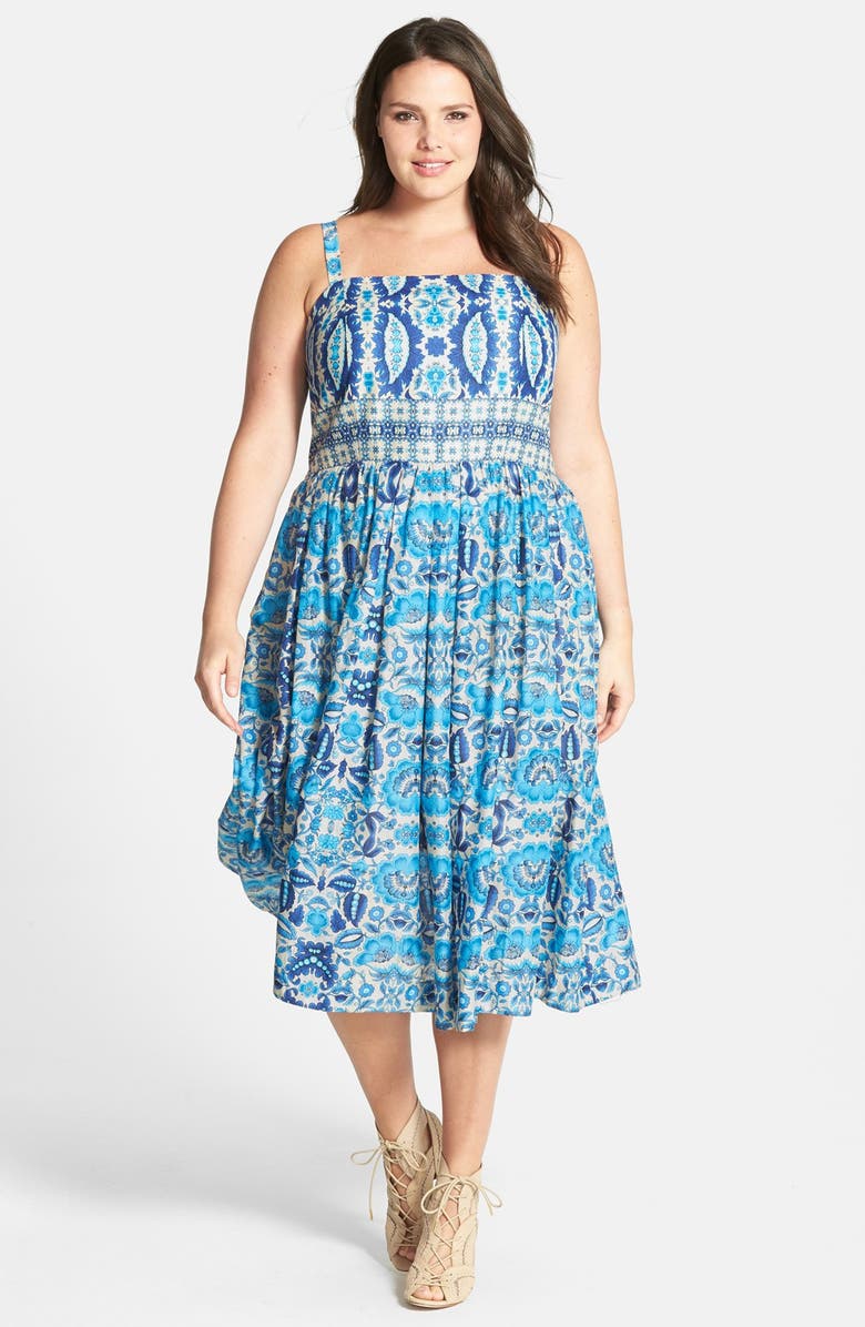 Taylor Dresses Floral Print Sundress (Plus Size) | Nordstrom