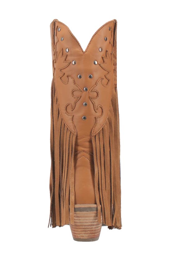 Shop Dingo Hoedown Fringe Western Boot In Camel