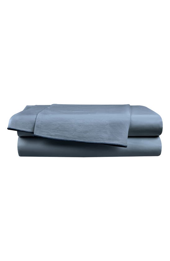 Sixth And Pine Cotton Percale Sheet Set In Washed Blue