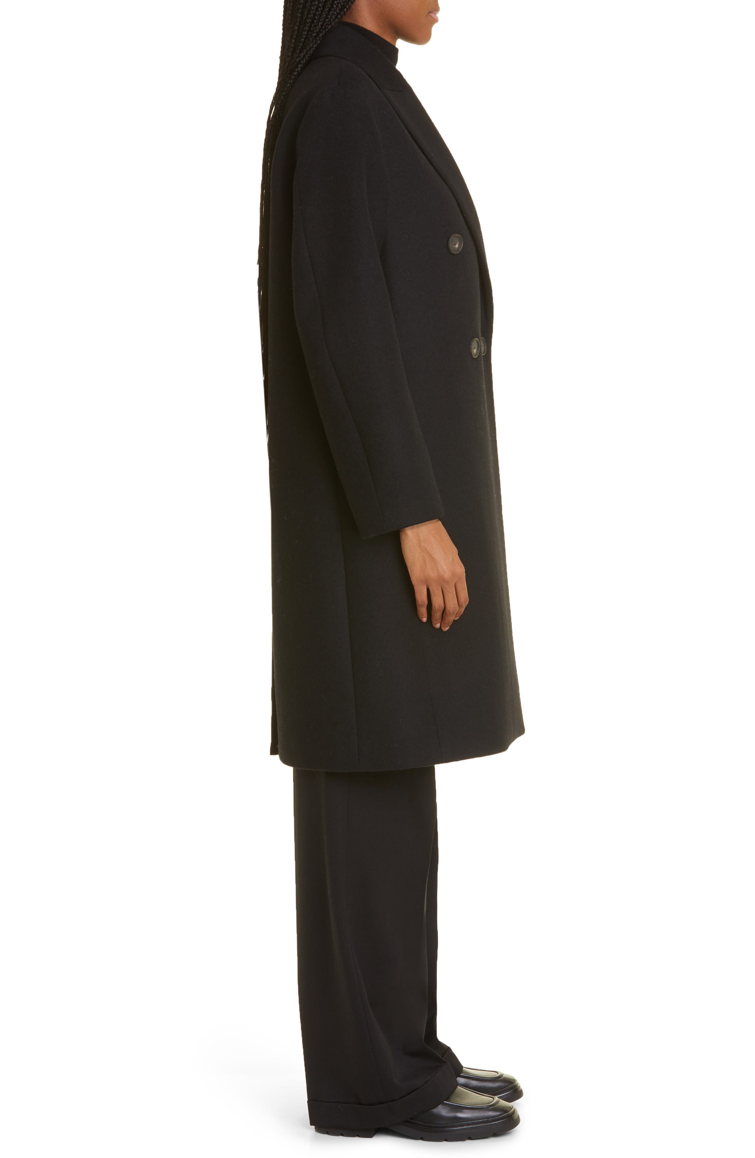 Vince hooded single-breasted coat - Black