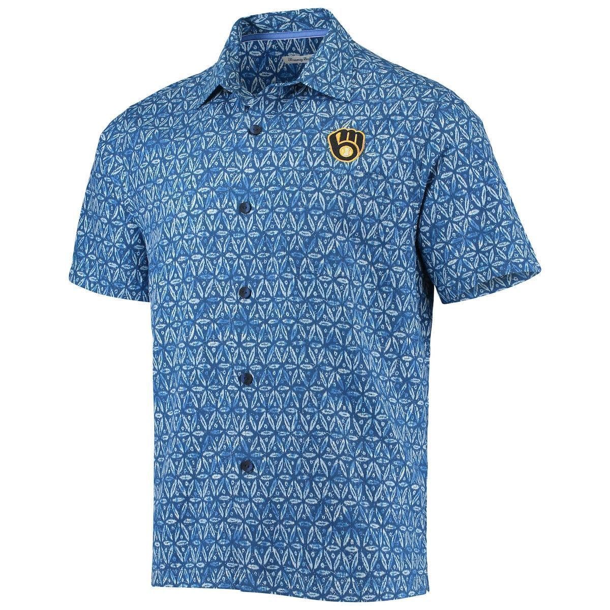 milwaukee brewers button down shirt