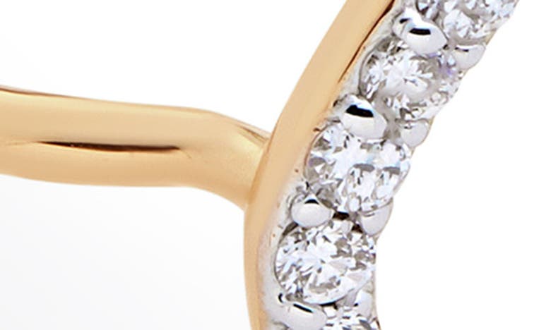 Monica Vinader Gold Mini Riva Kite Diamond Ring Lab Grown Diamond In Yellow Gold