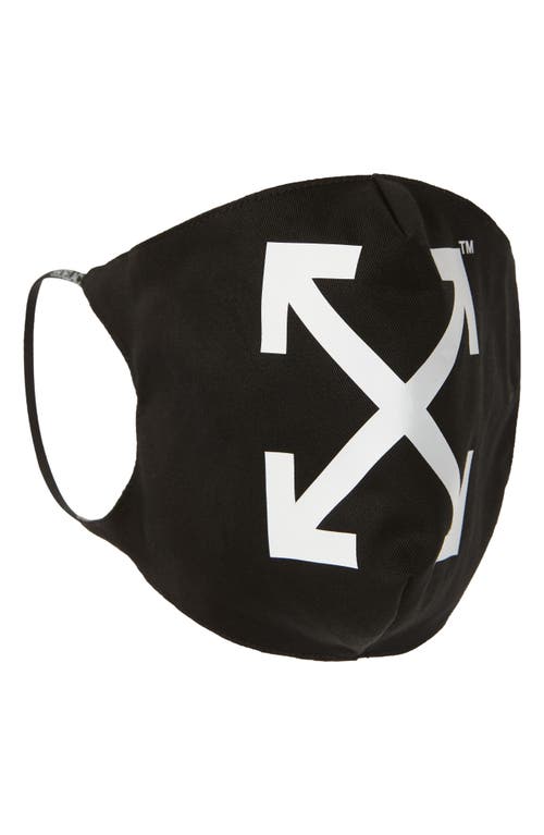 Arrow Logo Adult Face Mask in Black White