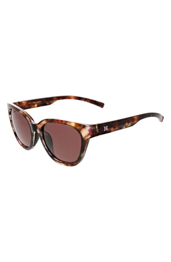 Hurley 55mm Cat Eye Sunglasses In Lilac Demi