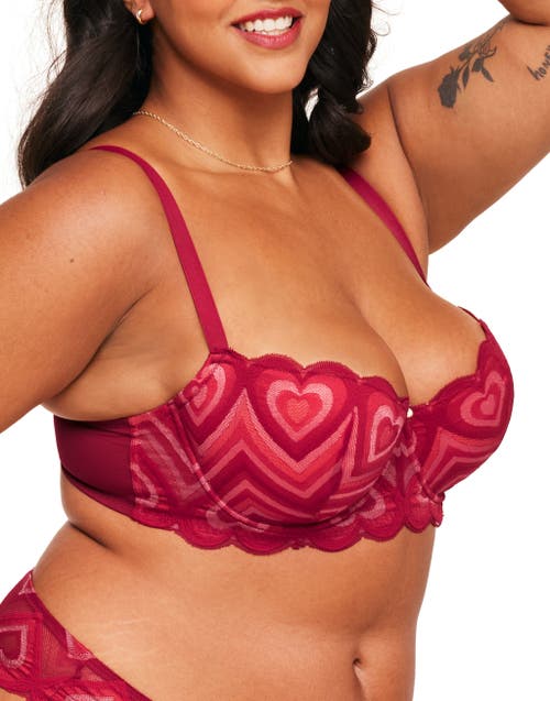 Shop Adore Me Amorina Contour Balconette Bra In Dark Red